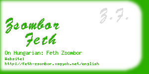 zsombor feth business card